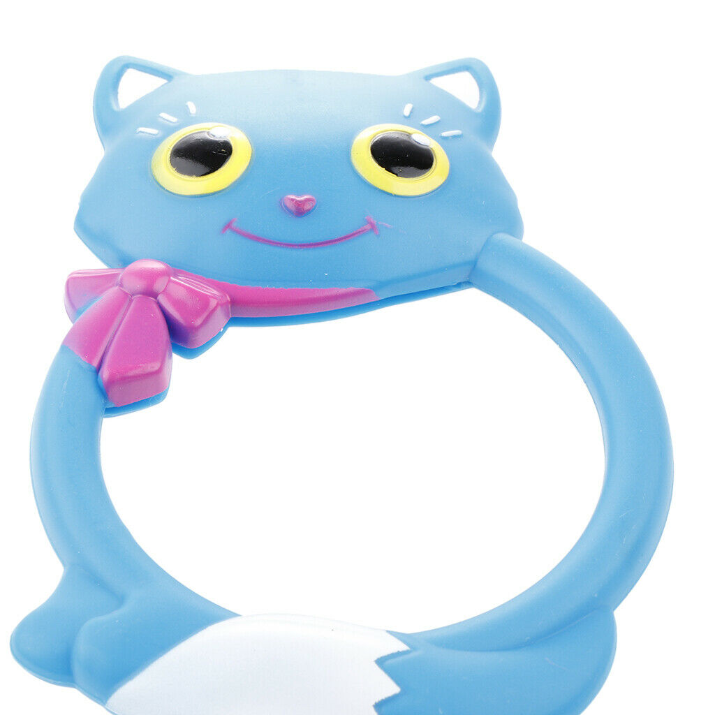 Handheld Kids Blue Cat Pattern Magnifying Glasses Portable Reading Magnifiers