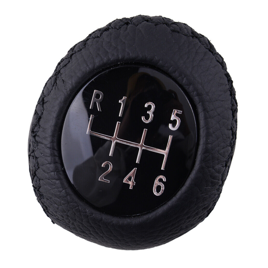 6 Speed Car Auto Leather Manual Gear Shift Stick Knob Shifter Lever Head*