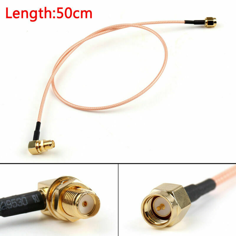5X 50cm Cable SMA Male Plug To SMA Female Jack Right Angle RG316 20in Pigtail A2