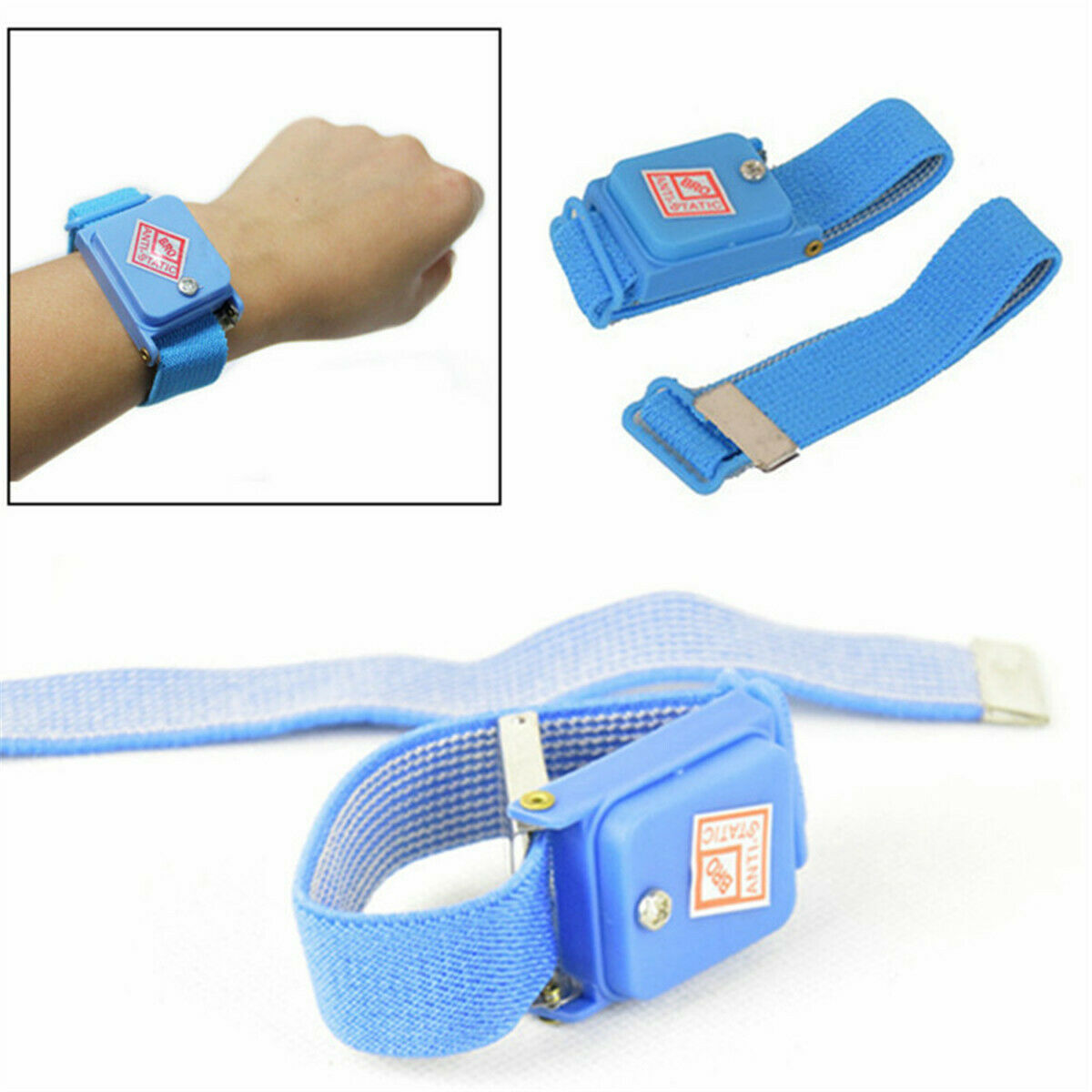 Anti Static Cordless Bracelet Electrostatic ESD Discharge Cable Band Wrist Strap