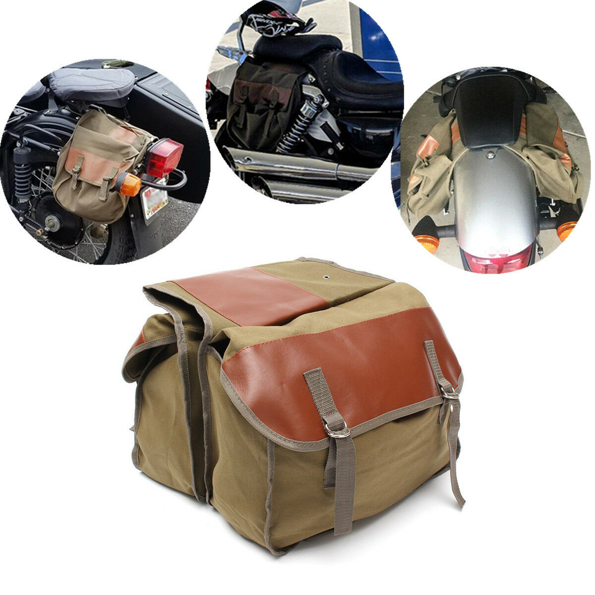 Universal Durable Old school Big Motorcycle Saddle Bag Easily Shaped Plasticity