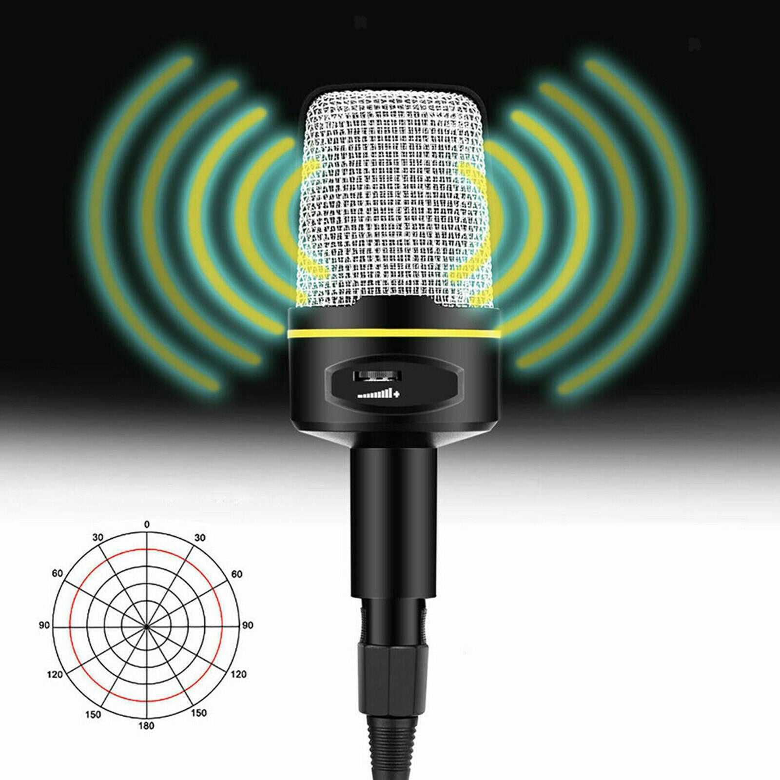PC laptop microphone, Condenser microphones with tripod stand, Desktop Mic