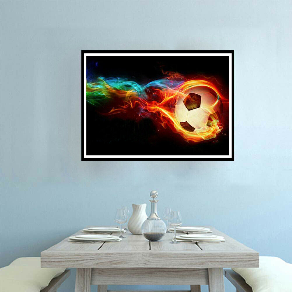 Football 5D Full Drill Diamond Painting Embroidery DIY Cross Stitch Decor @