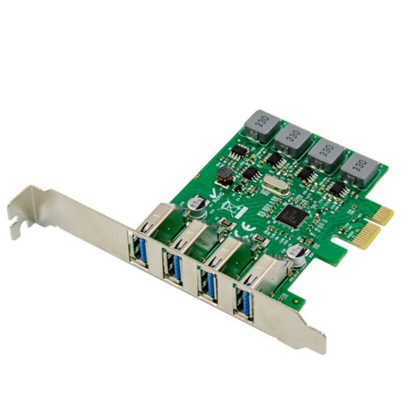 PCI-E NEC720201 Four-Port USB 3.0 Super High-Speed Expansion Card 5V/3A/Port SD5