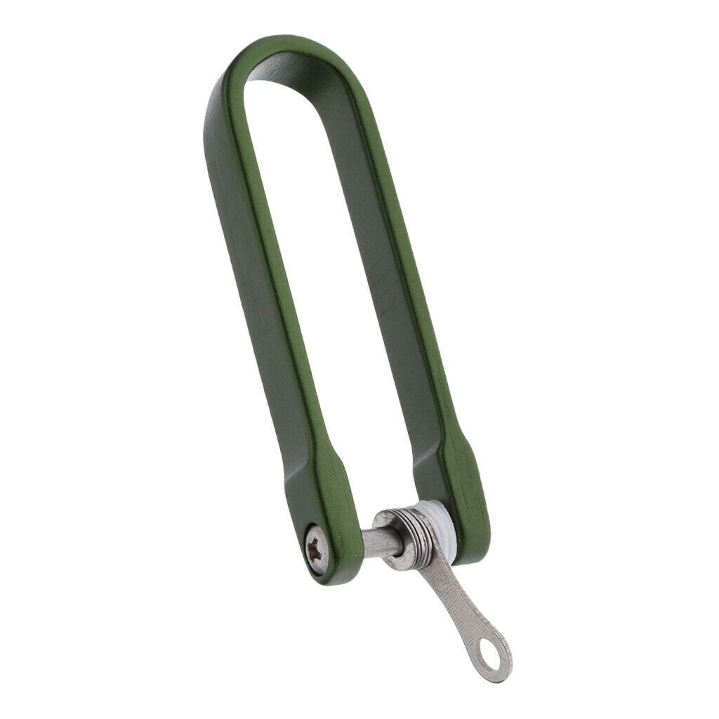 Aluminum U Shape Key Holder Organizer Clip Folder Keychain Pocket Tool Green