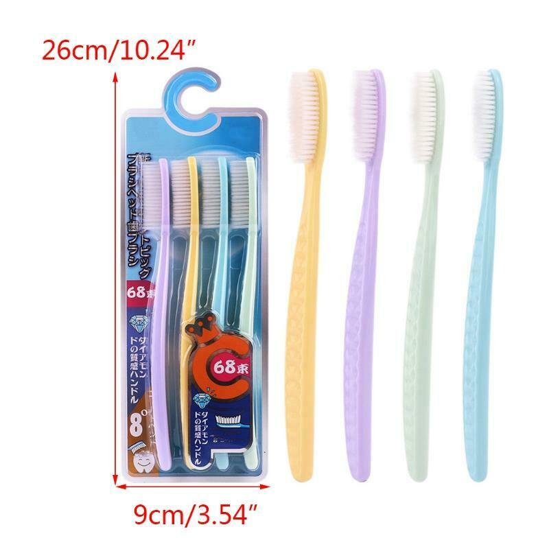 68 Holes Multi-Color Soft Bristle Big Head Toothbrush Adults Cleaning Toothbrush