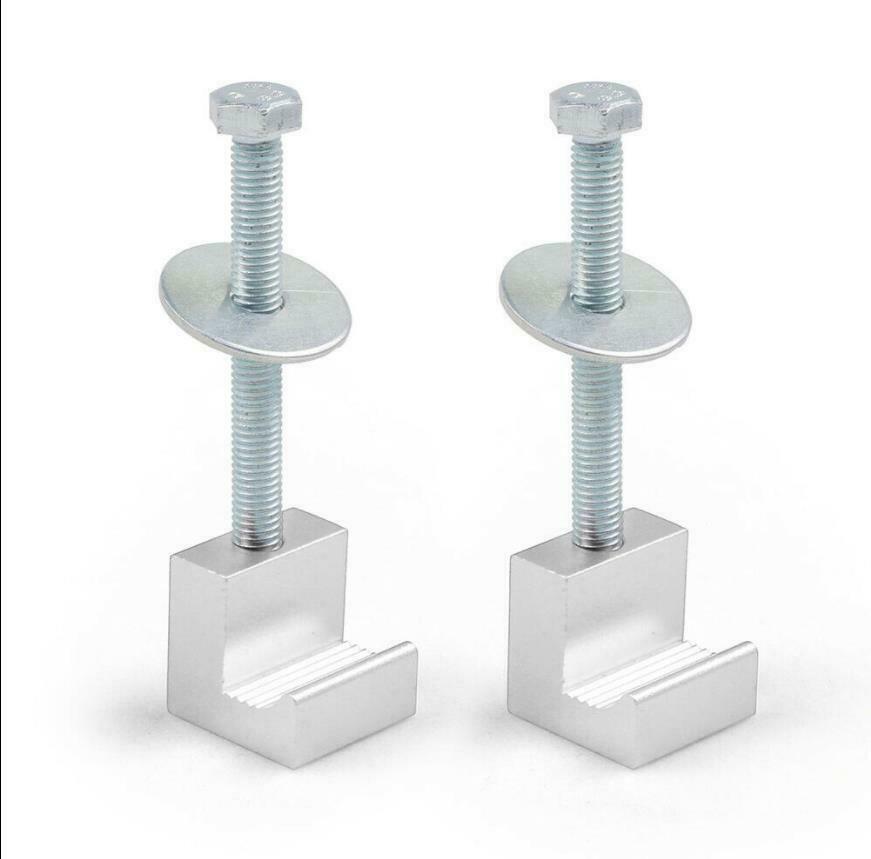 2pcs Mounting Clamps For Pickup Truck Tool Box Tie Down J Hook Crossover - SR