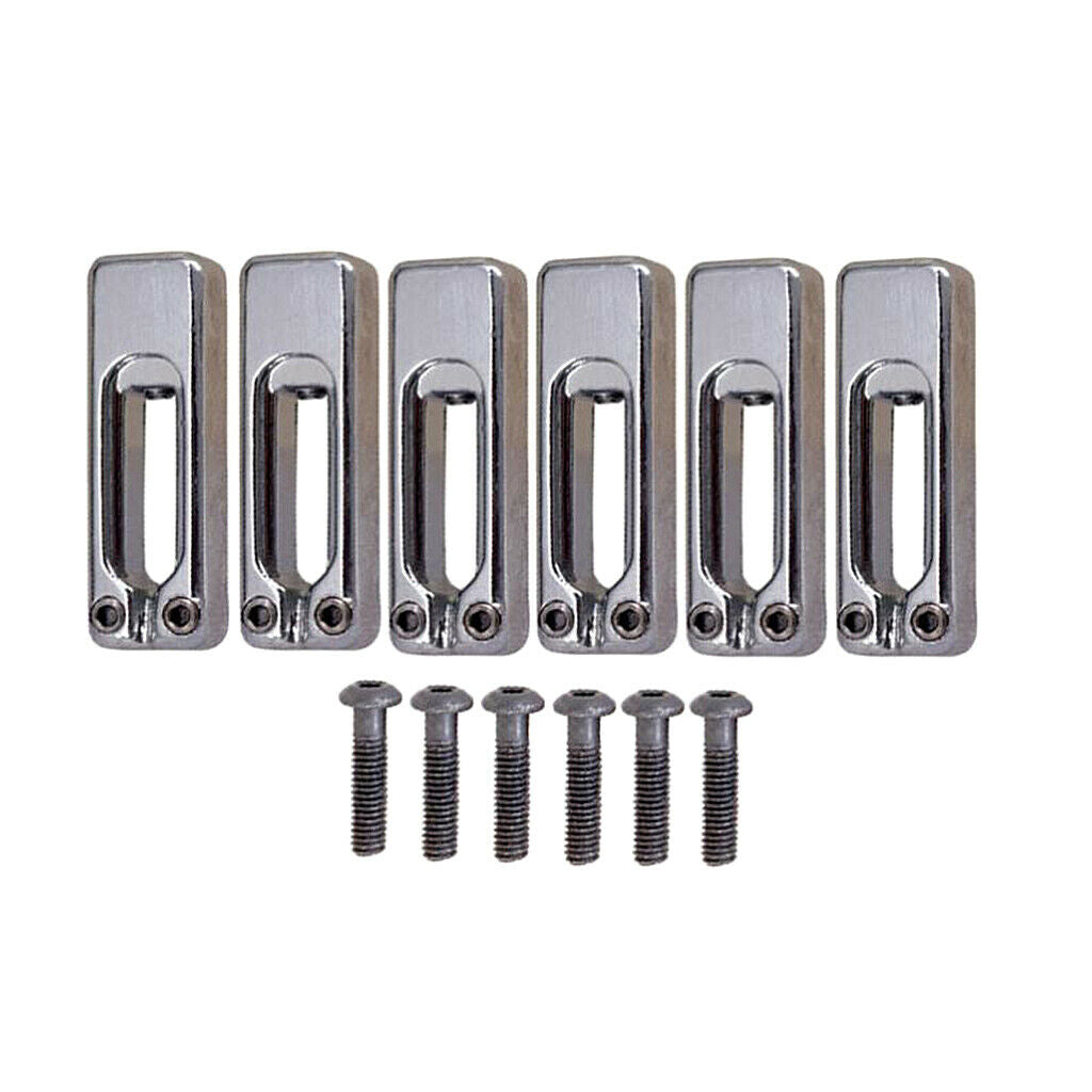 12 Pack Electric Guitar Tremolo Bridge Saddles with Screws for Musical