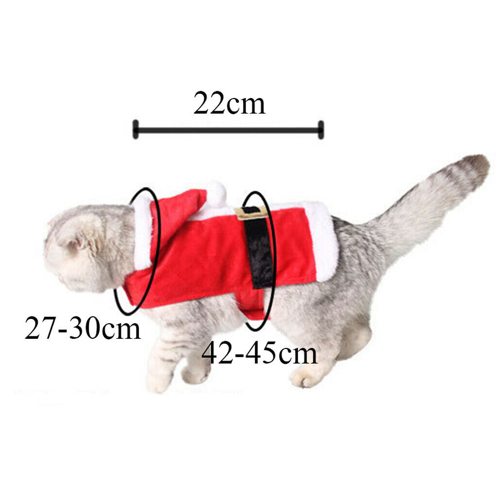 Pet Christmas Hoodie Costume Free Size Pet Christmas Warm Outfit Apparel