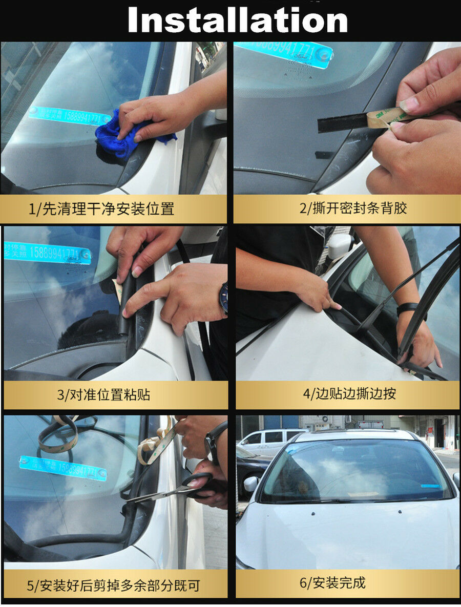 5m Rubber Weatherstrip Seal Strip For Car Triangular Windshield Sunroof Sealings
