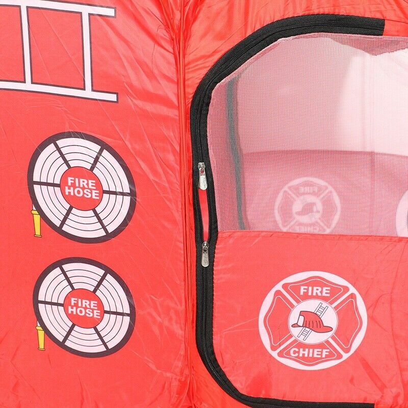 Kids Indoor Outdoor Tent Garden Game House Gift - Fire Truck P3Z5