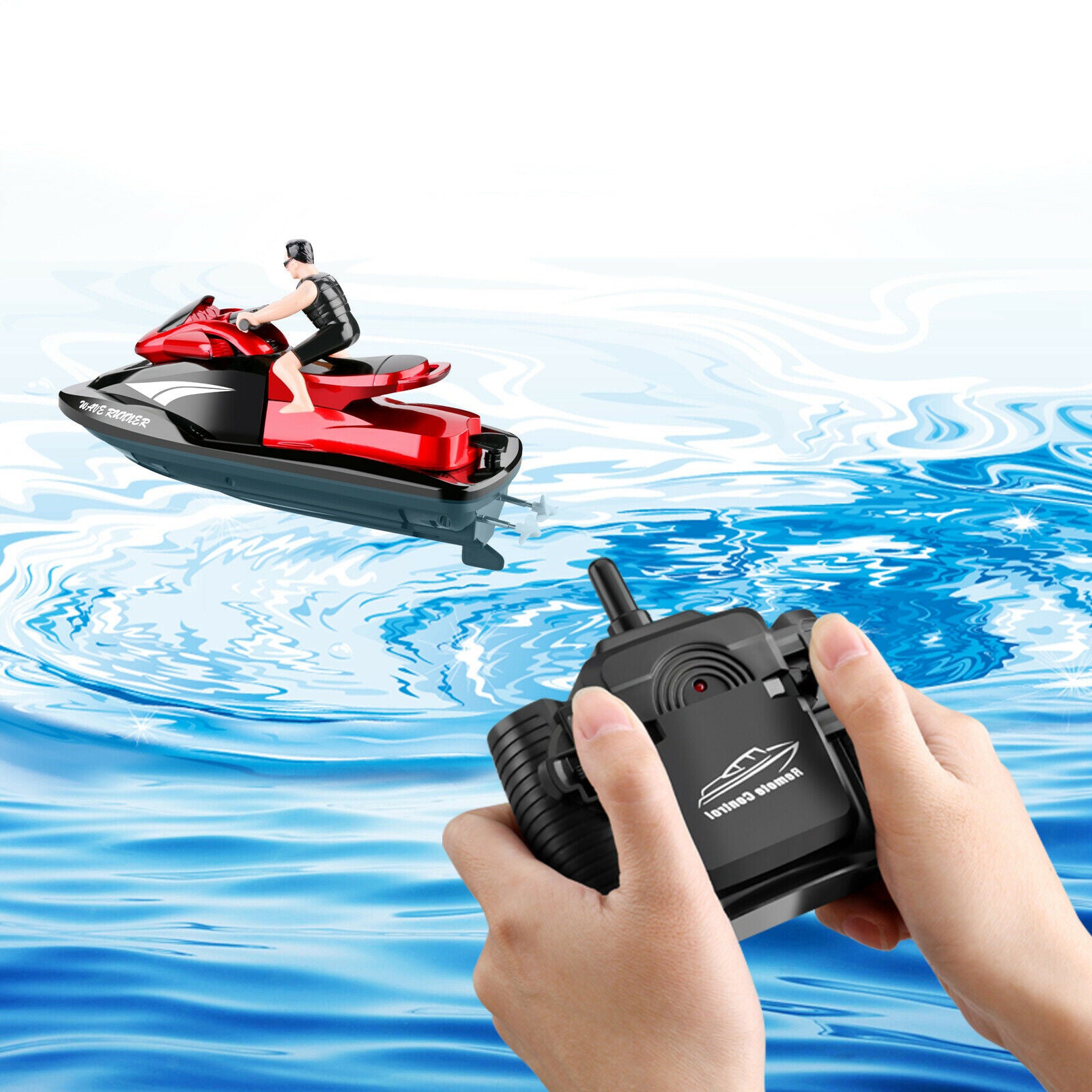 RC Boat Fast RC Boats Toys Gifts for Adults Kids 20Km/h RC 80m   battery