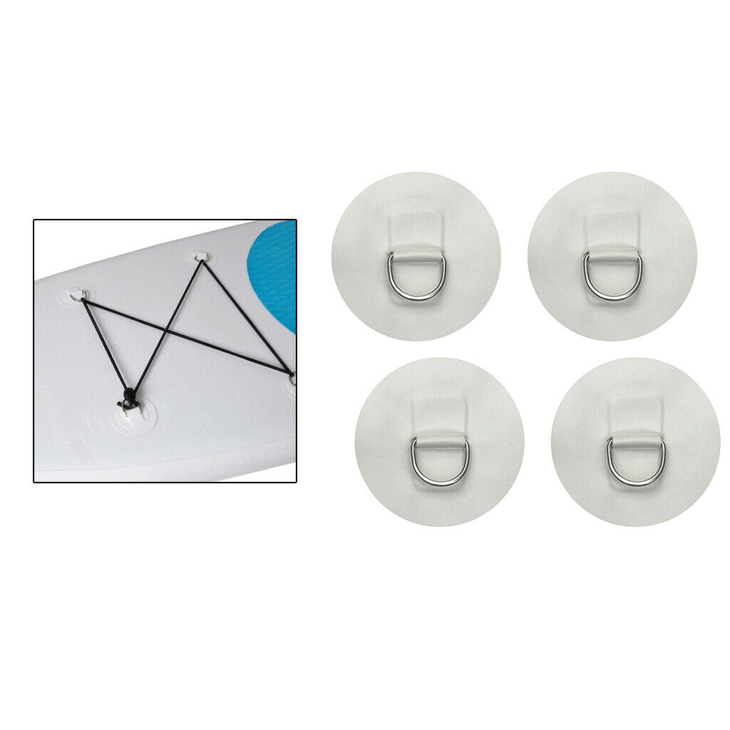 4Pieces 4" Inflatable Boat Raft Kayak Dinghy Surfboard D-Ring Patch Pad