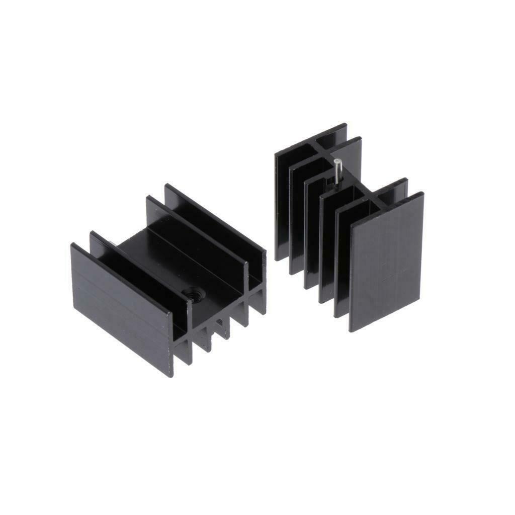 20x 24x16x25mm Black Aluminum  Sink For 7805 Mosfet Transistors+Screws