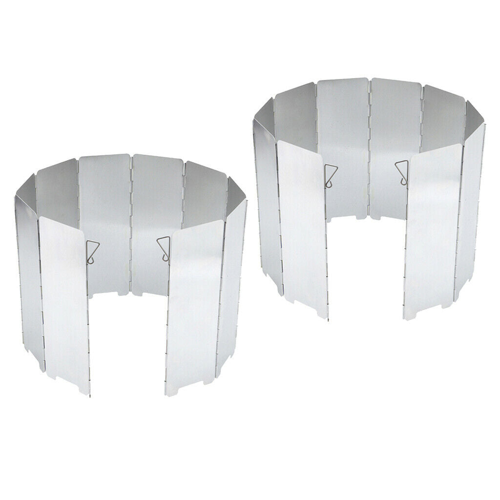 20X EXTERIOR FOLDING STOVE IN ALUMINUM CAMPING WINDSHIELD BY BURNER