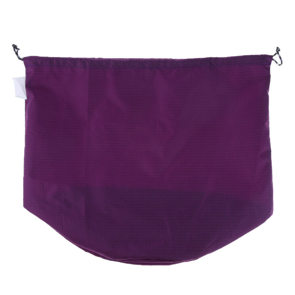 2x Plain Camping Tableware Drawstring Bags Picnic Dishes Organizer Container