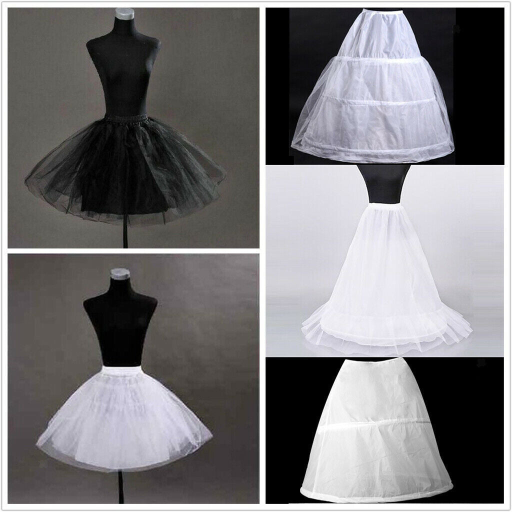 3 Hoop Children Petticoat Slips Girls Bridal Crinoline Underskirts 301