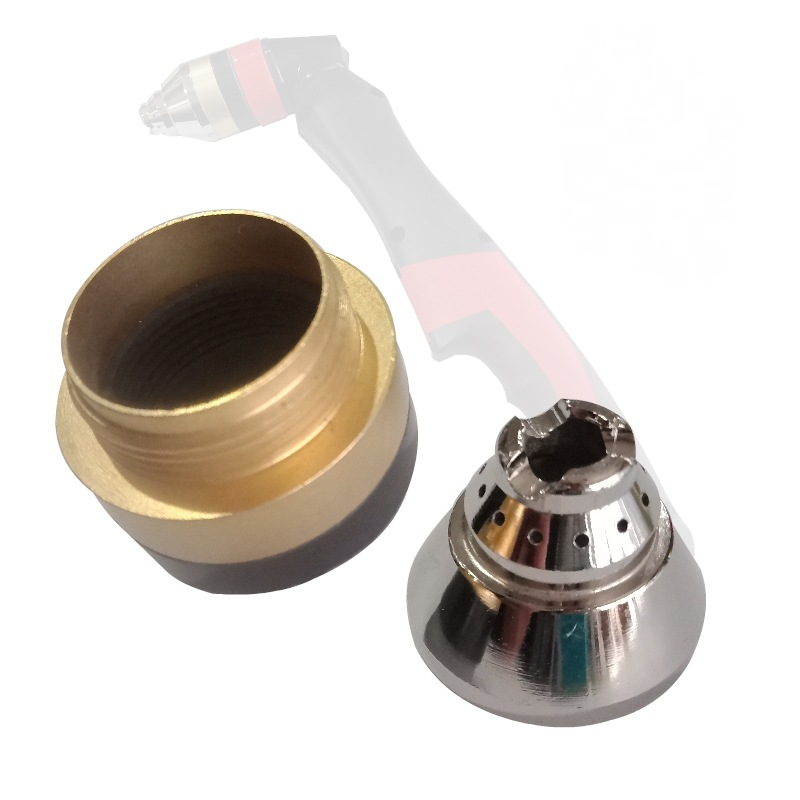 Cutting Nozzle Plasma Protect Cover Cutter Copper Cover Parts 1.2x1.2x2in P80