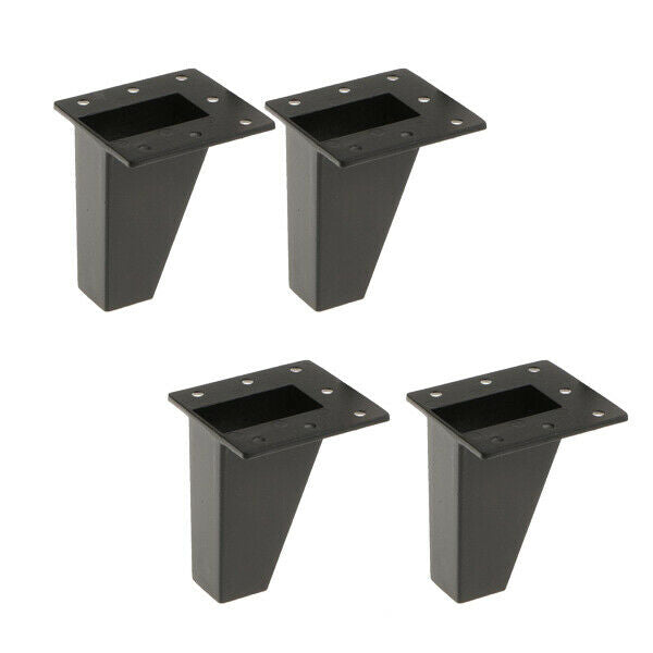 Set of Metal Sofa Leg Non-slip Furniture Feet Hold Cupboard/Couch 8cm Black