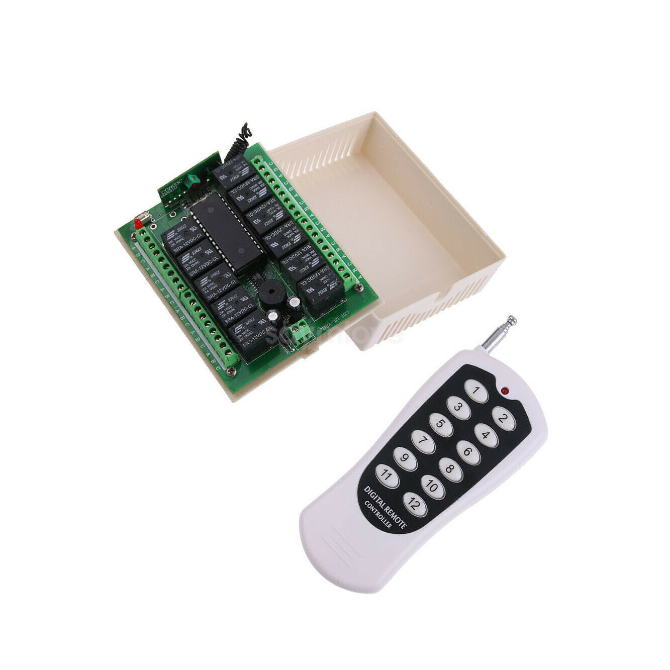 12V 12Channel Relay RF Switch 1000m Remote Control Transmitter + Receiver 315MHz