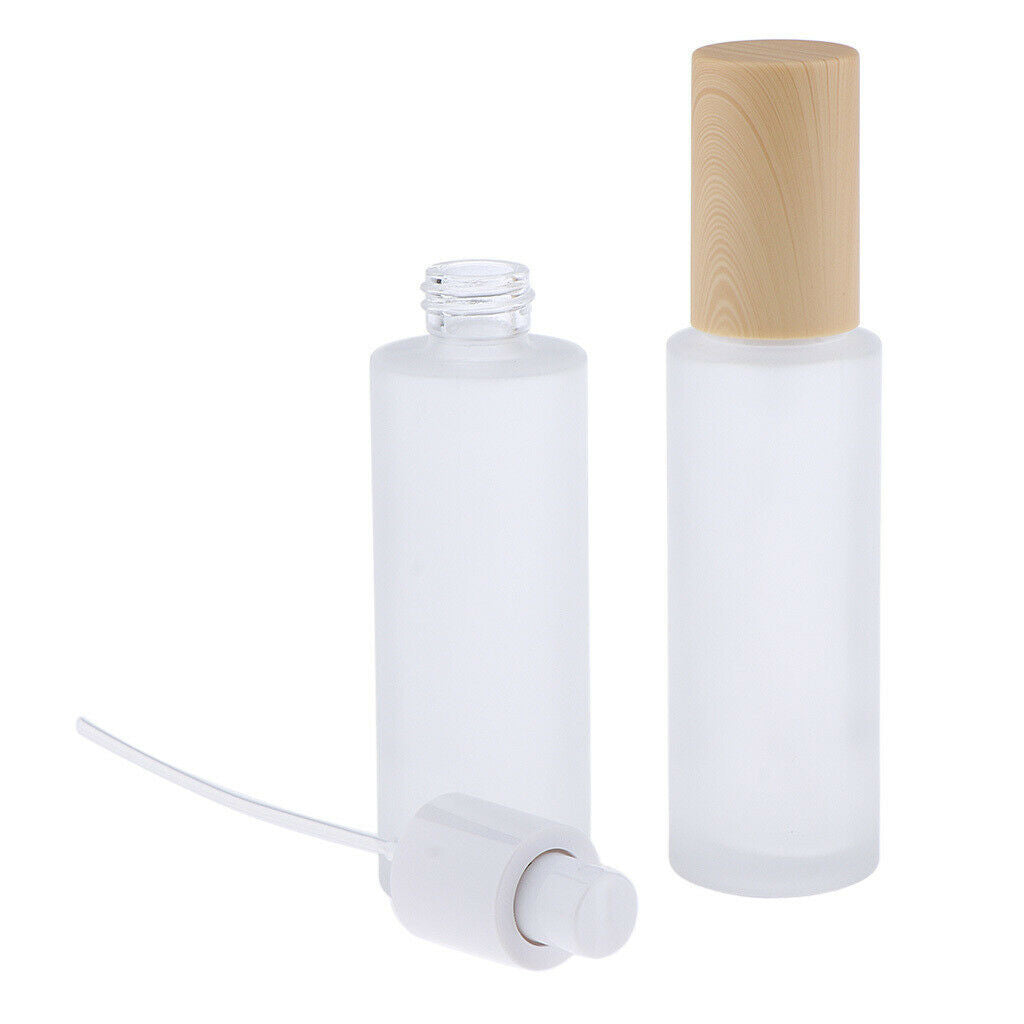 2x Glass Perfume Empty Bottle Atomizer Pump Sprayer Refillable Travel 60ml