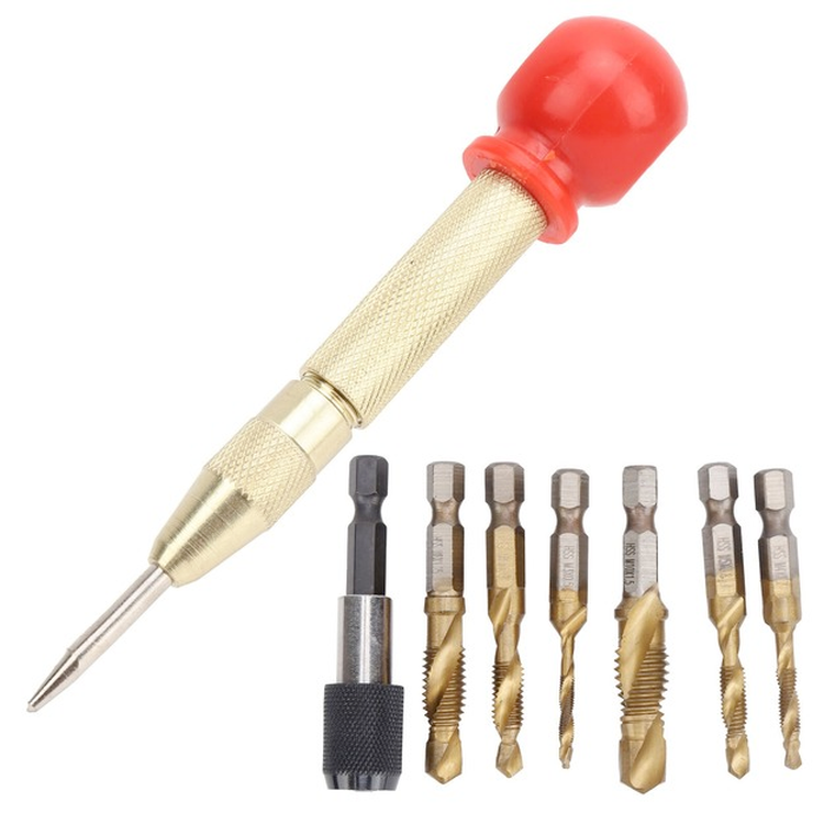 6x M3-M10 HSS Hex Shank Metric Thread Tap Drill Bits Set Screw Hand Tools