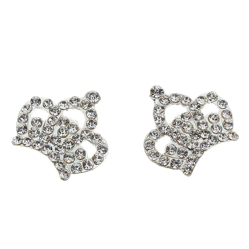 20Pcs Rhinestone Crown Charms for Hair Clips Bags Clothes DIY Jewelry Making