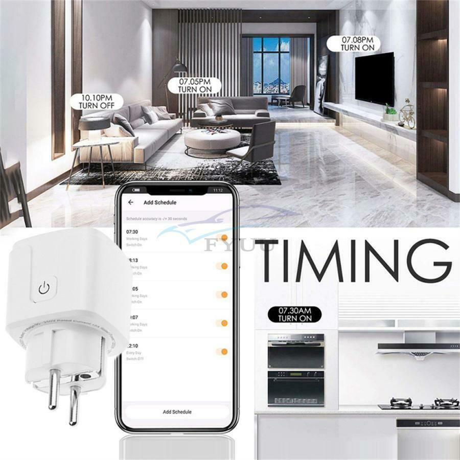 3500W 16A White EU Smart WiFi Plug Socket For Home Office Bedroom Smart Devices