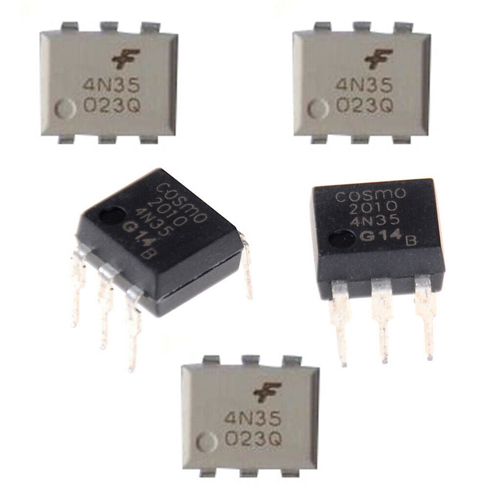 10Pcs 4N35 FSC Optocouplers Phototransistor 30V DIP6 ICBDD