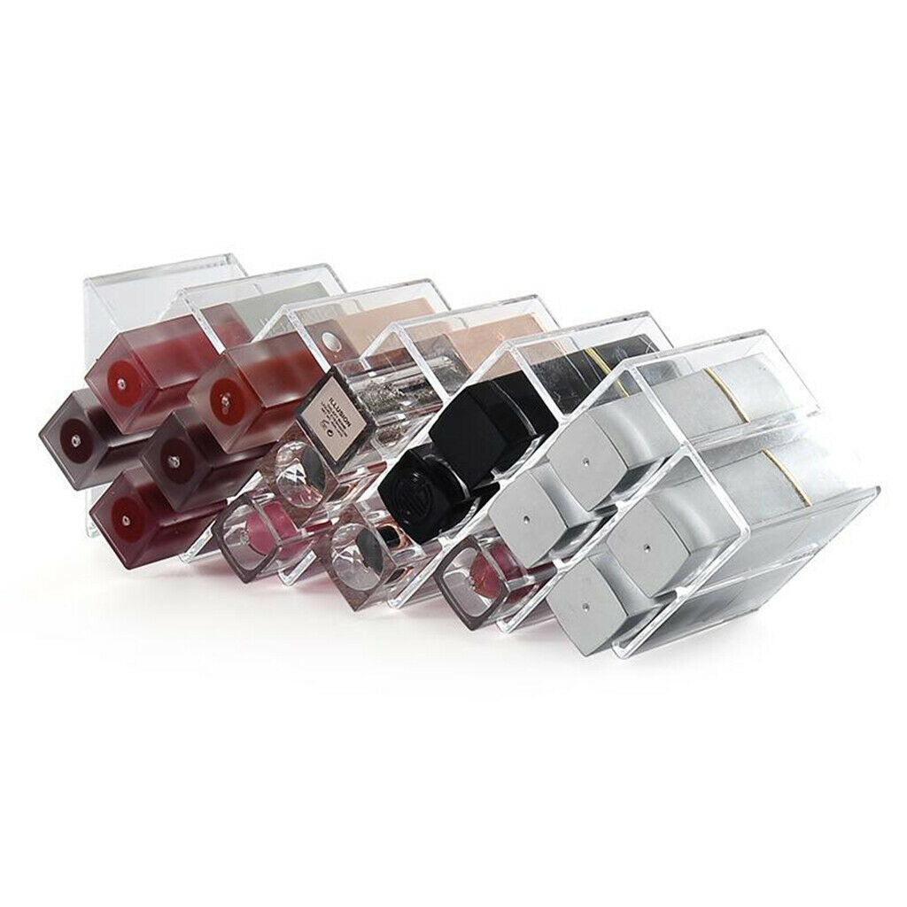 Acrylic Makeup Organizer Clear Cosmetic Lipsticks Display  16 Grids