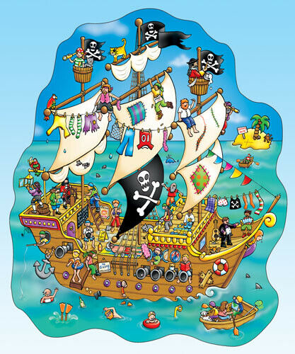 Orchard Toys 228 Pirate Ship Kids Childrens British Floor Jigsaw Puzzle 6-9 Yrs