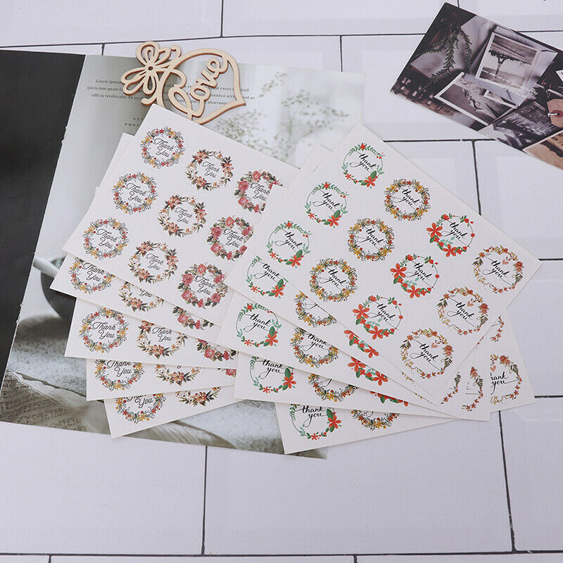 120pcs Thank you flower gift sealling label Adhesive Baking Seal Stick.l8