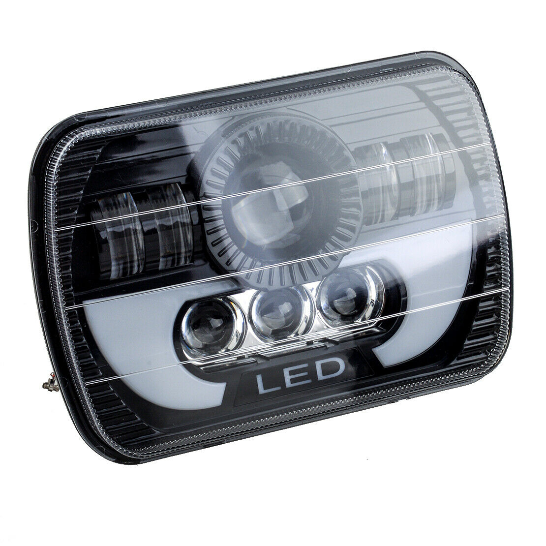 1pcs 7x6" 5x7" LED Headlight DRL Lamp Fit For Jeep Cherokee XJ Wrangler GMC