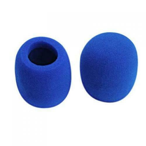 Black + Blue Microphone Audio Mic Windscreen Wind Shield Sponge Foam Cover Decor