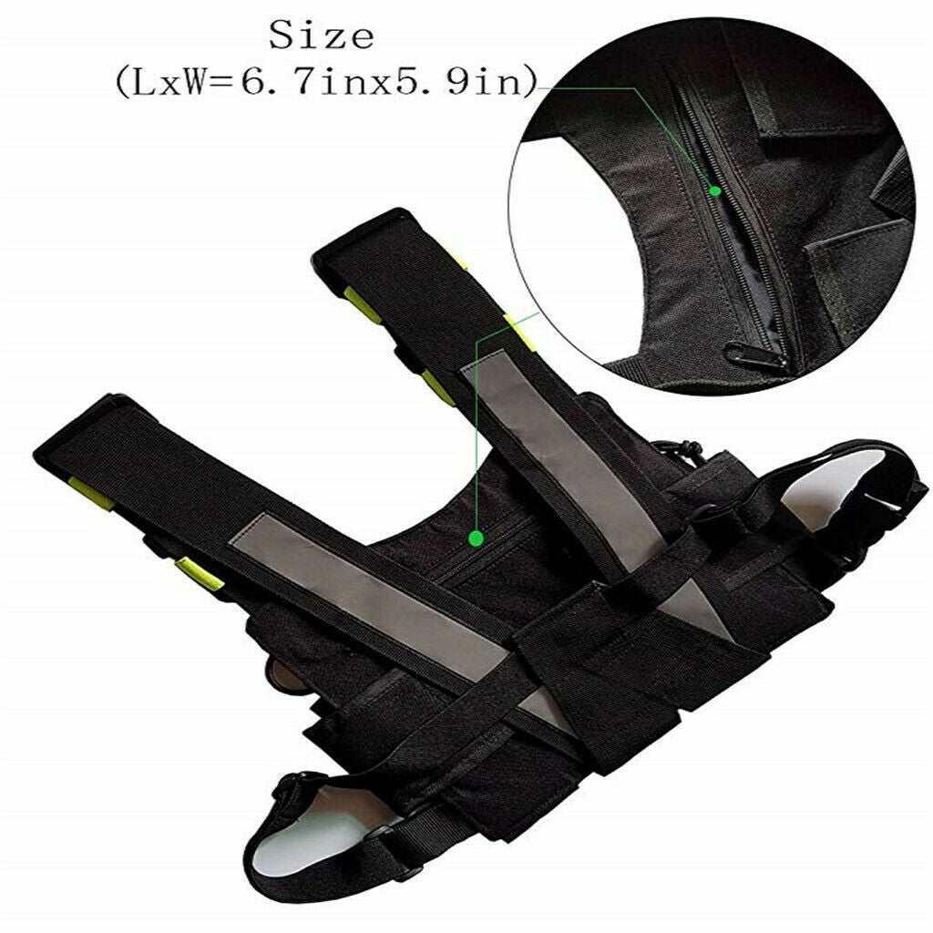 Two Way Radio Chest Harness Bag Fluorescence bankCard Holder