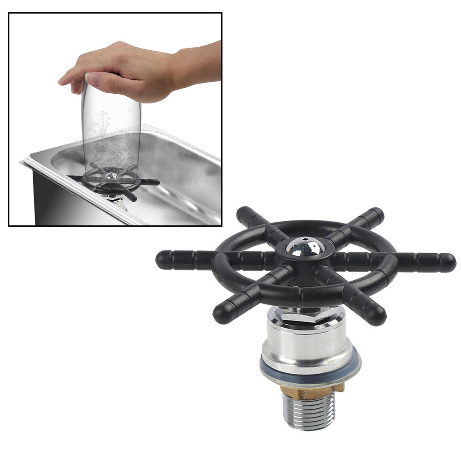 Kitchen Sink Beer Glass Rinser Sprayer Pitcher Stainless Steel Glass Rinser