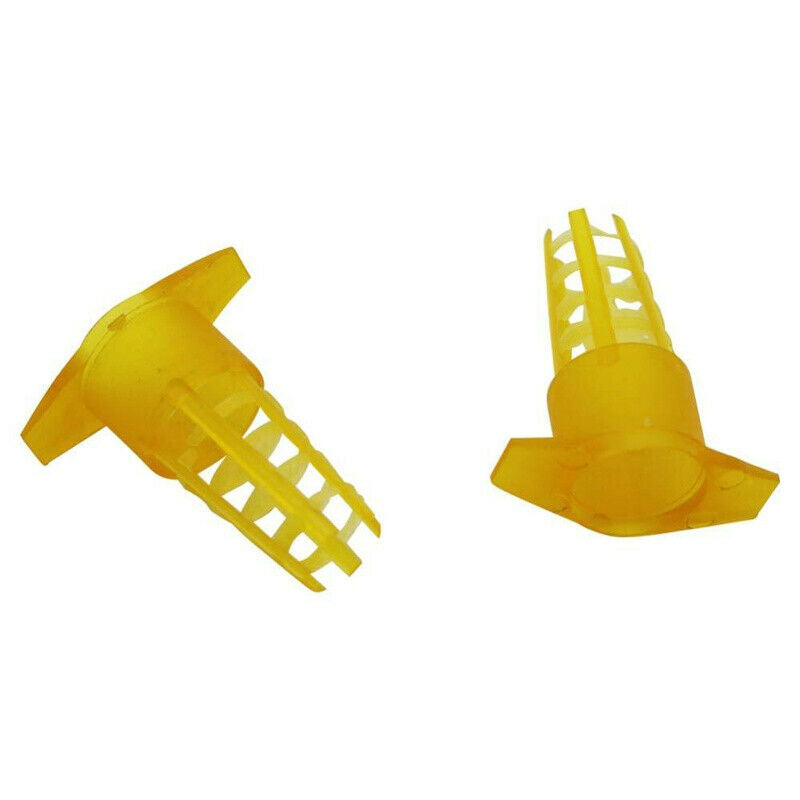25Pcs Beekeeping Tools Yellow Plastic Bee Queen Cage Protective Cover Protector