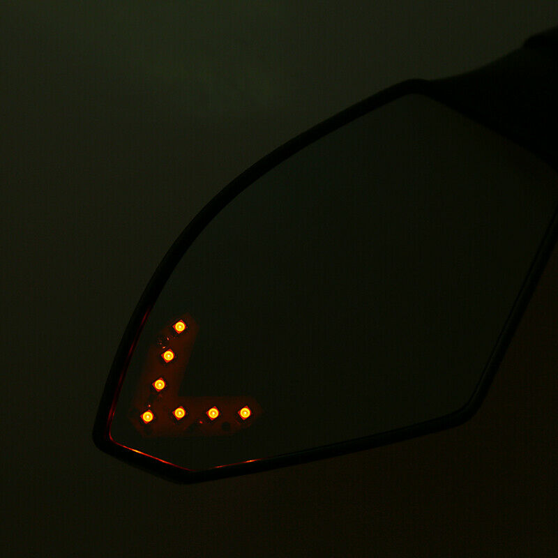 12V LED Turn Signals Rearview Mirror Glass Amber LED Flash Strobe Fit For Suzuki