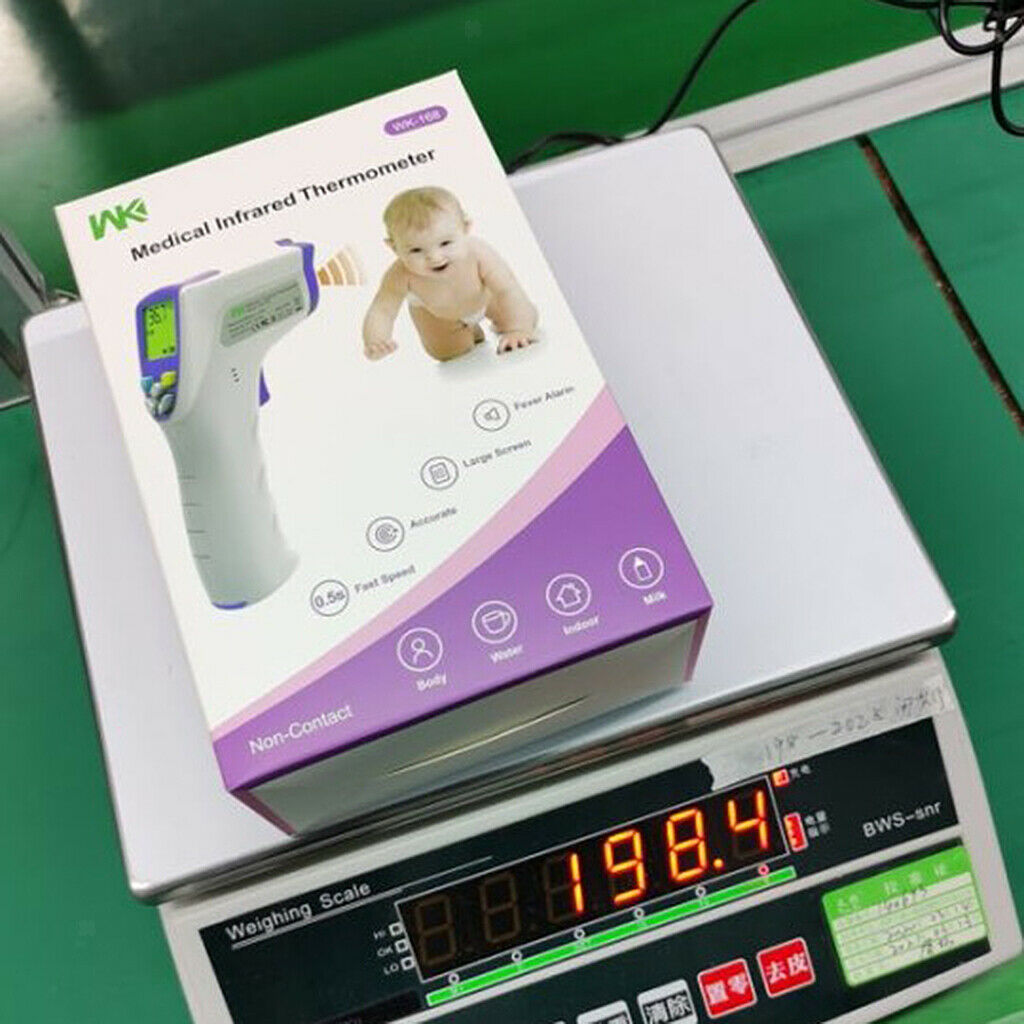 Baby Kids Forehead Thermometer LCD No Touch Body Fever Alarm Temp Measure