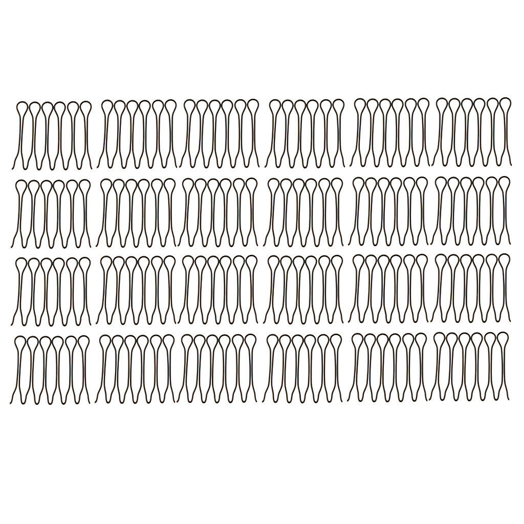 12pcs U-shaped Bun Hair Pin Clip Hair Grips Black Wavy Salon Hair Grips Pins