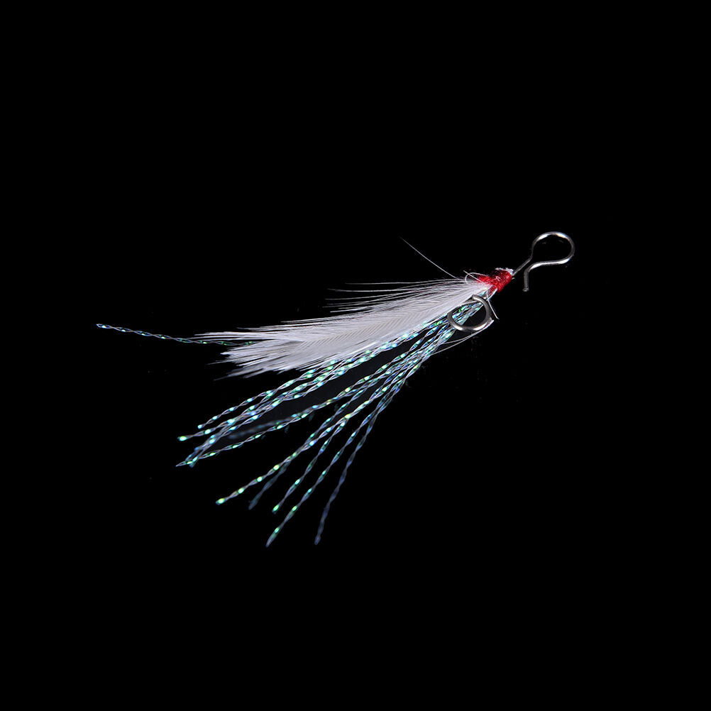 10pcs 49mm blade Lure pendant bloodstreams feather fishing lure tackle sin.l8