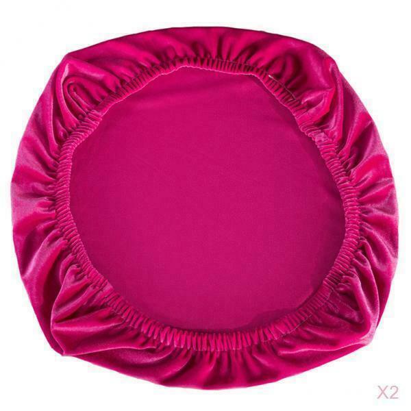 2Pieces Stretch Velvet Chair Covers Slipcovers Soft Cushion Decor Hot Pink