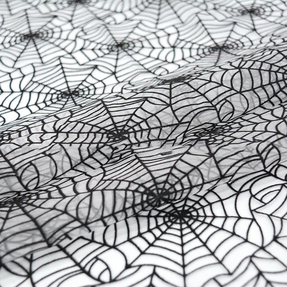 100x150cm Halloween Spider Web Fabric Nylon Cobweb DIY Decorative Cloth Material