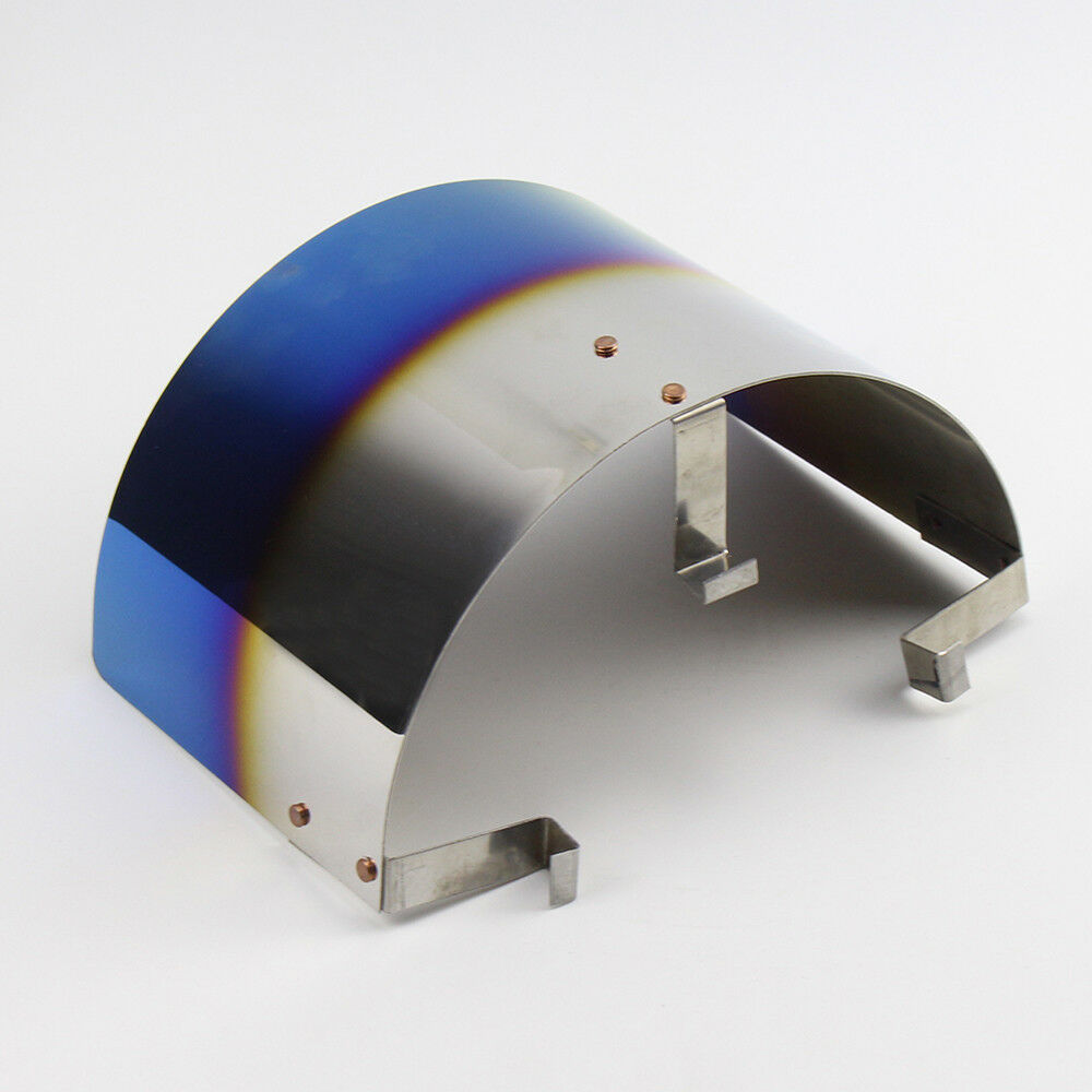 Titanium Blue Stainless Shields Heat Cover for Intake Filter Engine Compartment