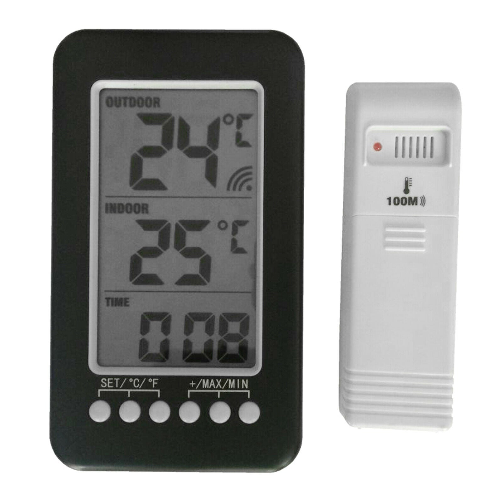 Digital Indoor/Outdoor Thermometer Smart Clock Temperature Testing Tool