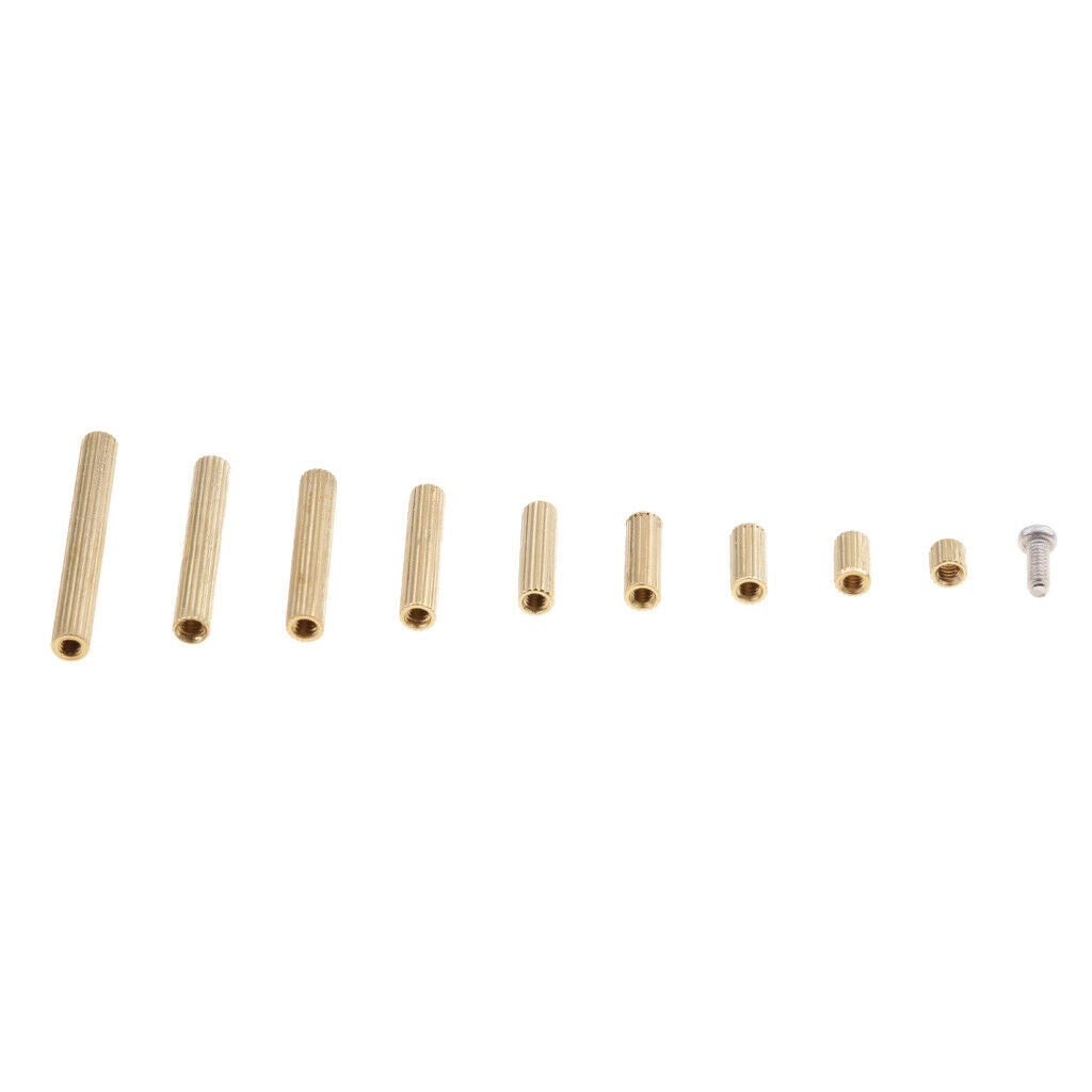270Pcs M2 3-25mm Male to Female Brass PCB Standoff Screw Nut Assortment Set