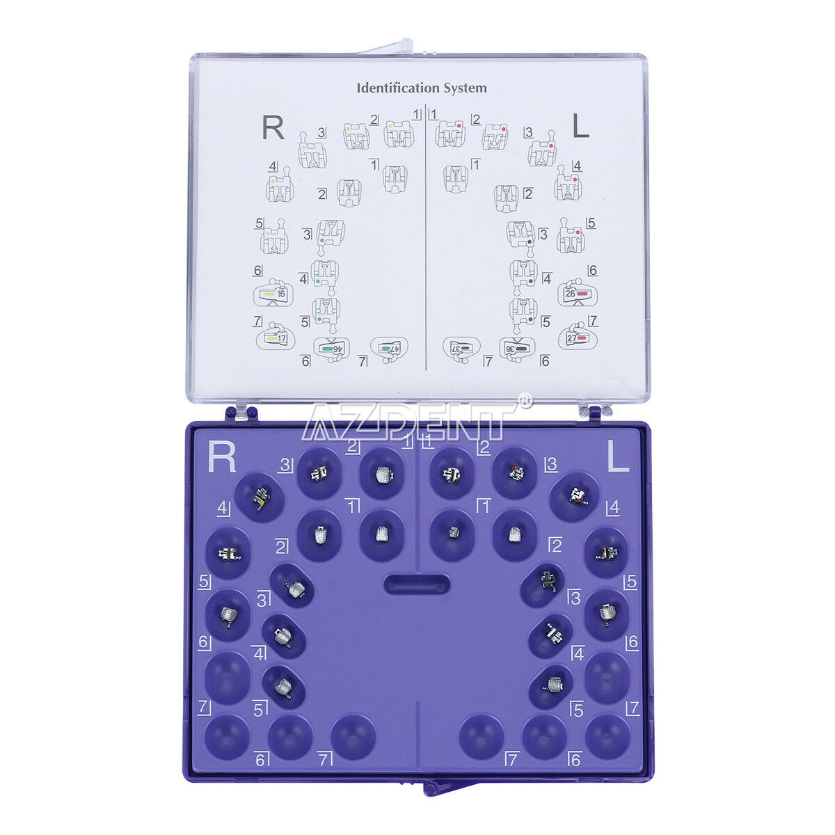 2 Kits Dental Orthodontic Braces Self-ligating Brackets MBT .022 Hooks 3 4 5 AZ