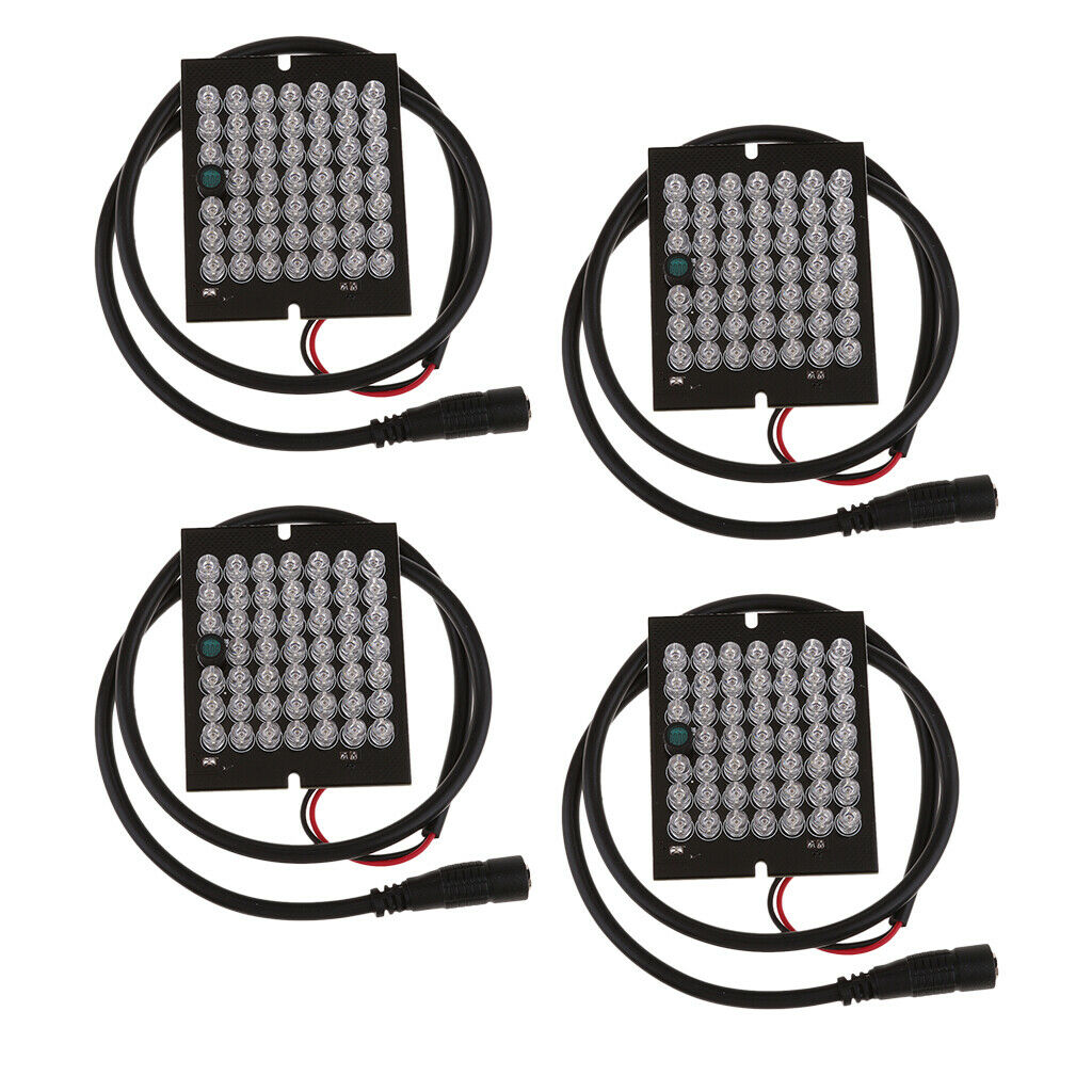 4Pieces 48 LEDs 940nm Infrared IR Board Module 12V 90° for CCTV Camera