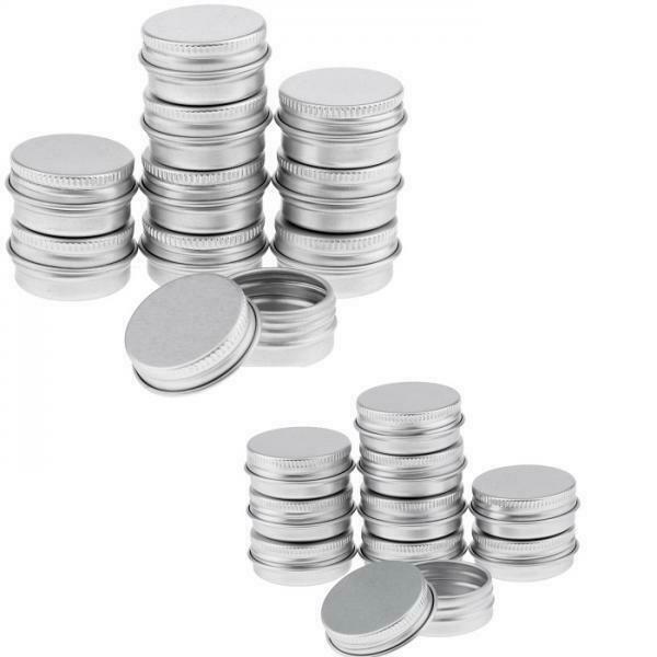 Aluminum Tin Jars,20 Packs 5g 15g Round Aluminum Tin Cans Screw Top Tins