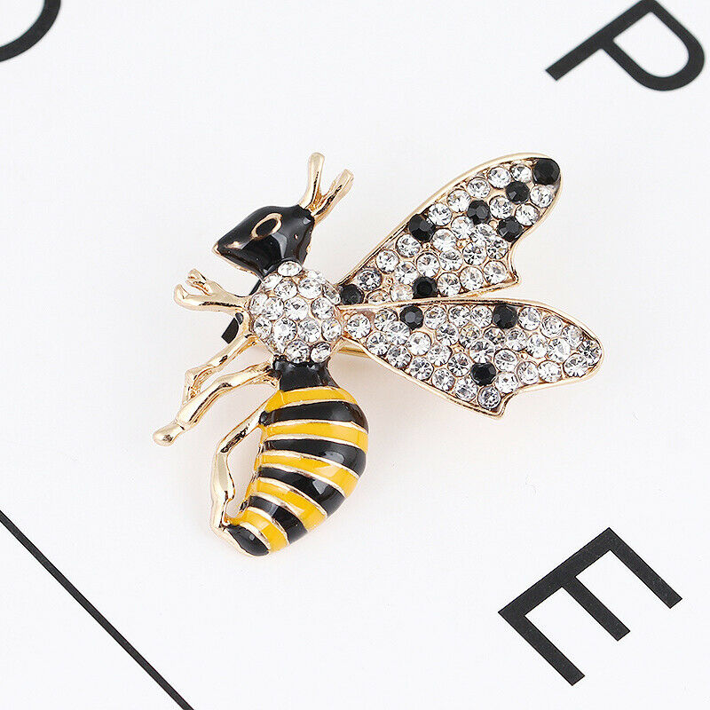Fashion Rhinestone Enamel Bee Insect Brooch Pin Scarf Corsage Jewelry Gi.l8
